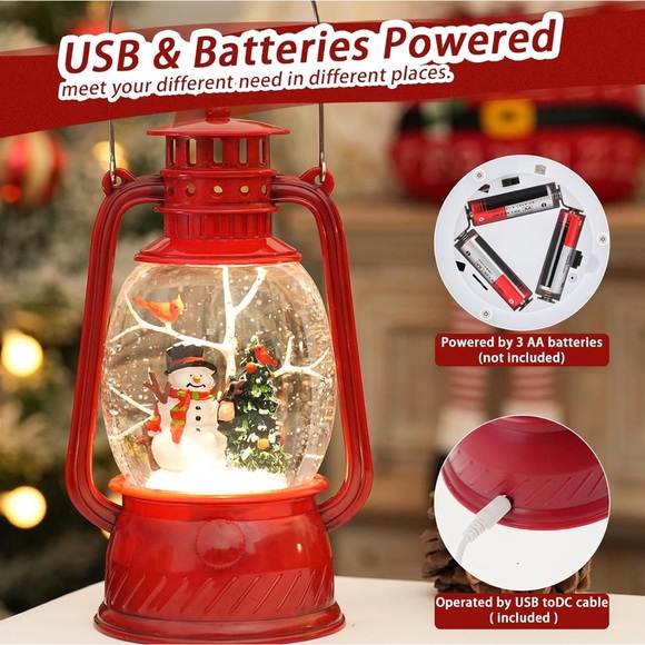 Holyhom Snowman Musical Snow Globe Lantern Giveaway - New in Gift Box - Picture 5 of 12